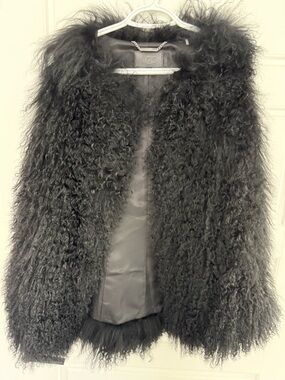 UGG Black Curly Shearling Teddy Vest